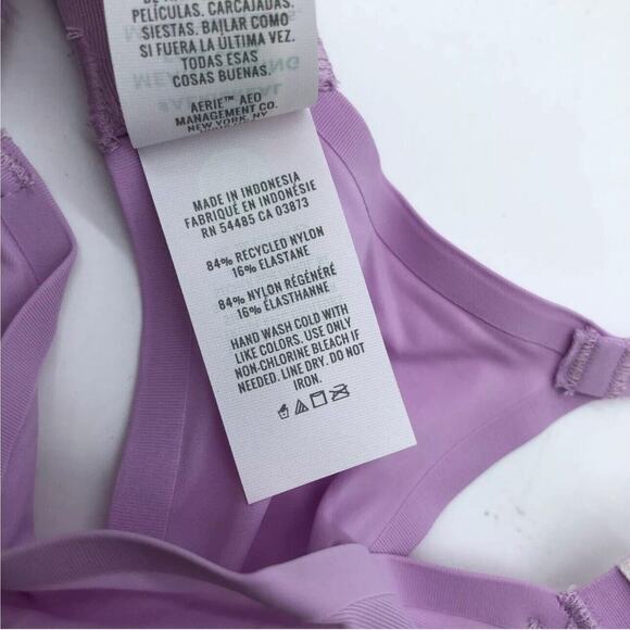 Aerie Smoothez Purple Unlined Underwire Full Coverage Bra Size 34C Stretch NEW - Picture 3 of 3